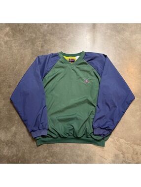 Vintage 90s Bugle Boy Pullover Windbreaker Jacket Sz Large